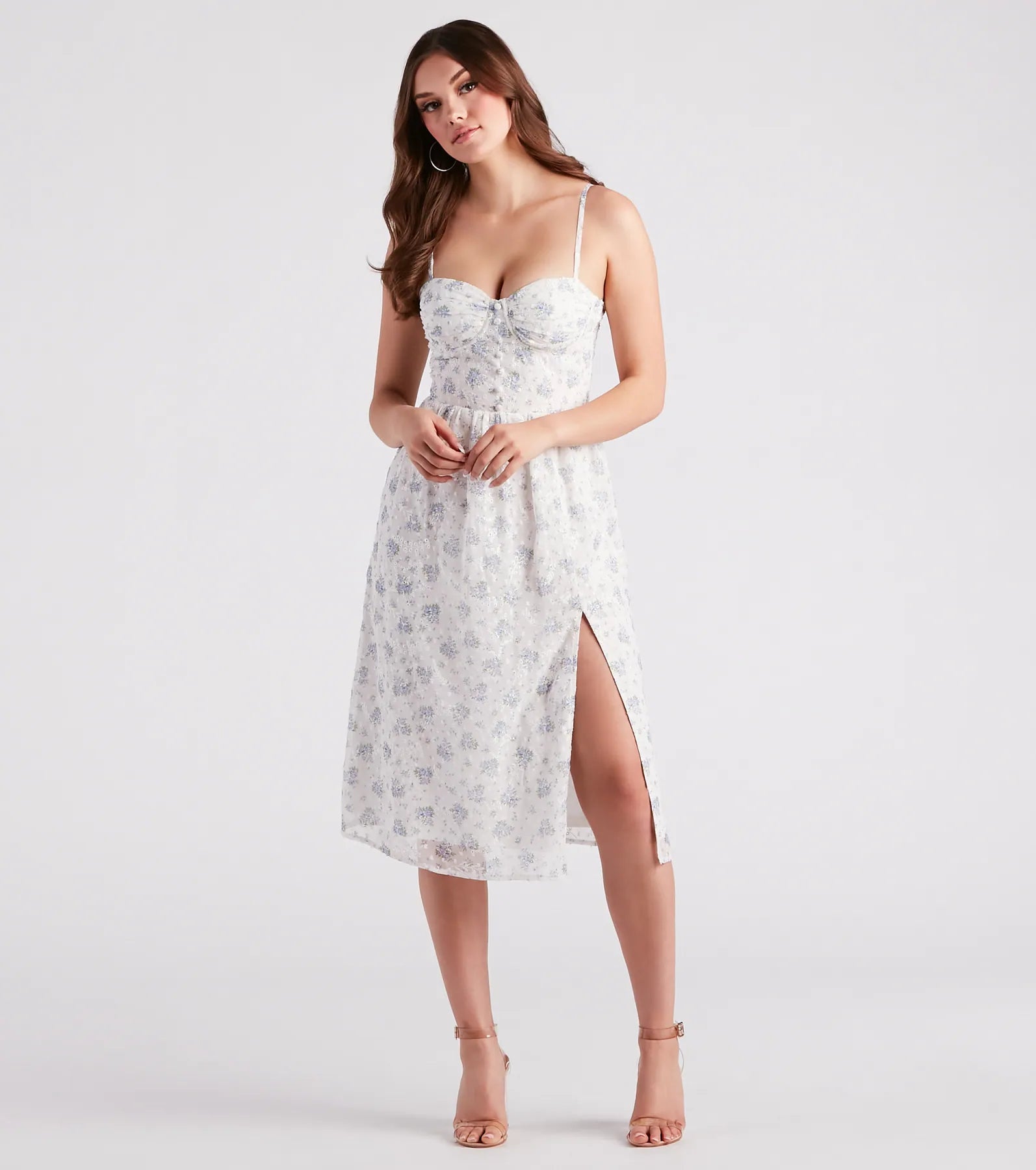 Midi dresses with keyhole backs for a flirty and unexpected detailFloral Day Dream Chiffon Midi Dress Midi dresses with keyhole backs for a flirty and unexpected detailFloral Day Dream Chiffon Midi Dress