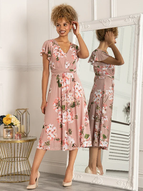 Midi dresses with animal prints for a bold and confident appearanceJolie Moi Shirley Mesh Midi Dress, Dusty Pink Midi dresses with animal prints for a bold and confident appearanceJolie Moi Shirley Mesh Midi Dress, Dusty Pink