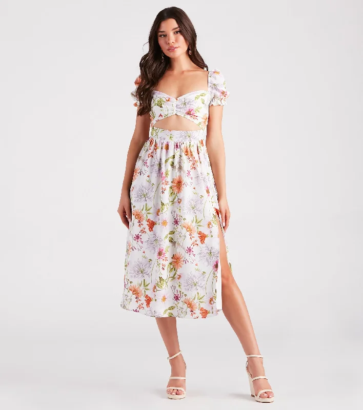 Midi dresses with fringe details for a fun and energetic styleRoom To Grow Floral Cutout Midi Dress Midi dresses with fringe details for a fun and energetic styleRoom To Grow Floral Cutout Midi Dress
