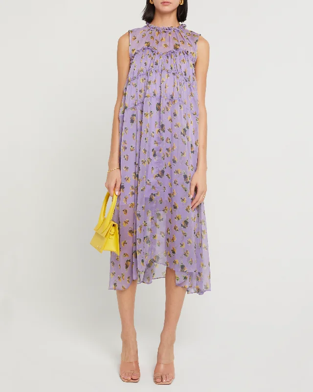Midi dresses with V - necklines for a flattering and elongating effectSamia Dress