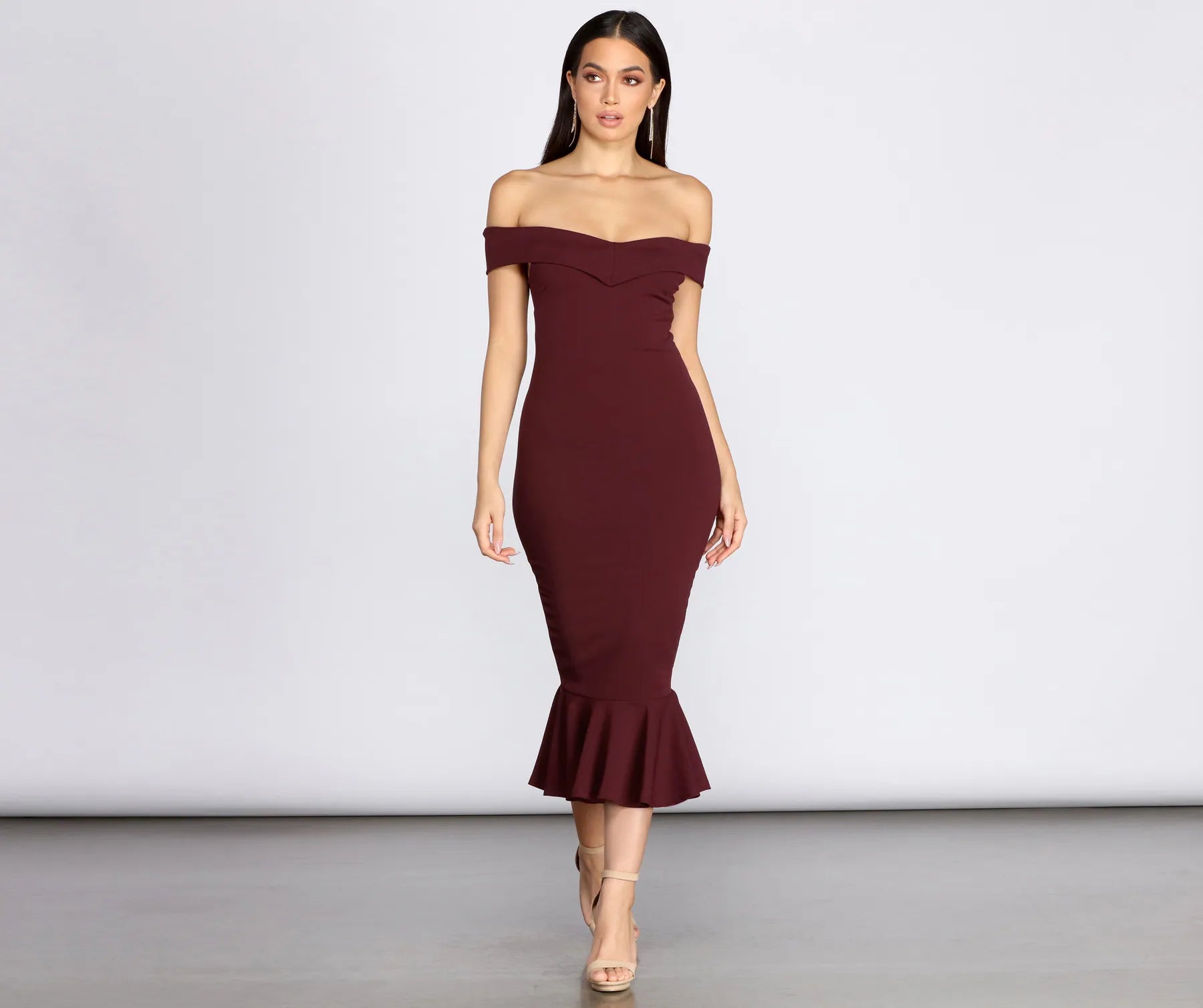 Midi dresses with button - down skirts for a unique and functional designWill You Be My Sweetheart Midi Trumpet Dress Midi dresses with button - down skirts for a unique and functional designWill You Be My Sweetheart Midi Trumpet Dress