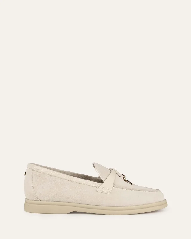 Women's Bow - Embellished Loafers in Red for a Feminine TouchCIRCA LOAFERS SOFT SAND SUEDE