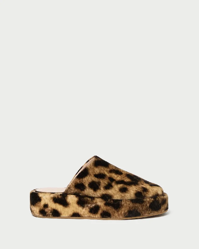 Slip - Resistant Women's Rubber - Sole Loafers in Navy for Wet ConditionsHaven Leopard Velvet Mule Slip - Resistant Women's Rubber - Sole Loafers in Navy for Wet ConditionsHaven Leopard Velvet Mule