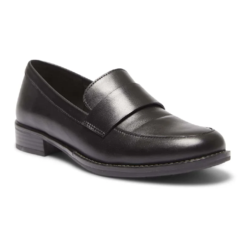 Shock - Absorbing Women's Loafers in Gray for Active LifestylesInfinity Loafer in Black Leather Shock - Absorbing Women's Loafers in Gray for Active LifestylesInfinity Loafer in Black Leather