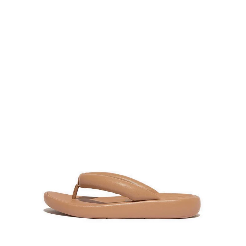 IQushion Wo D-Luxe Padded Leather Flip-Flops