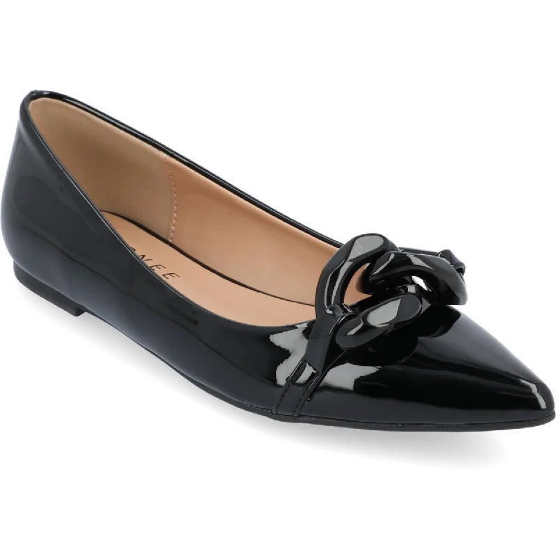 Lightweight Mesh - Paneled Women's Oxfords in White for BreathabilityJournee Collection Womens Clareene Patent Slip On Ballet Flats Lightweight Mesh - Paneled Women's Oxfords in White for BreathabilityJournee Collection Womens Clareene Patent Slip On Ballet Flats