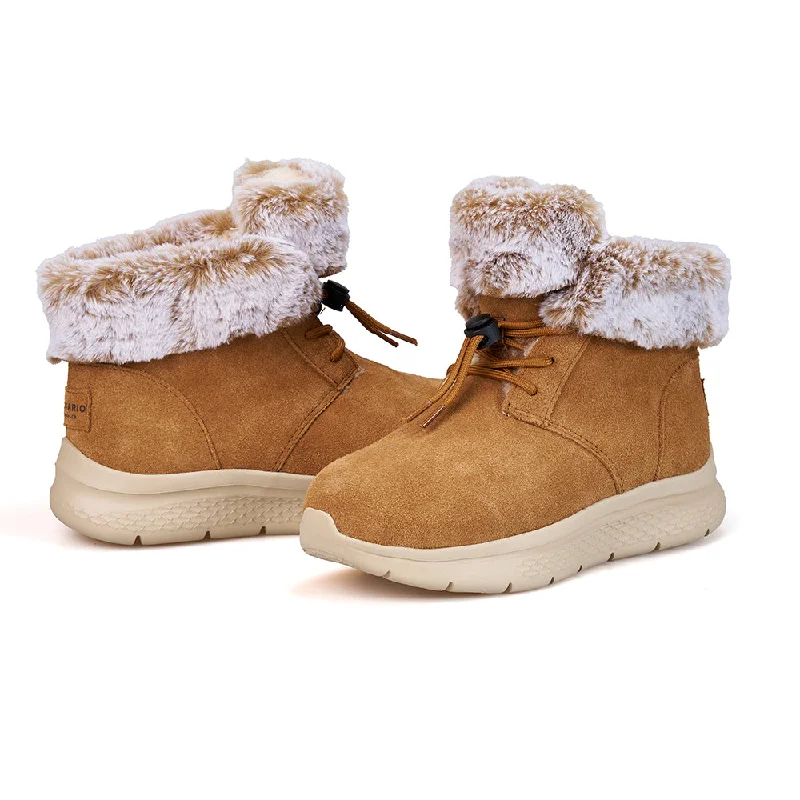 Waterproof Women's Loafers in Black for Rainy DaysJOY&MARIO Women's Leather Slip-on Boots in Camel-78582W Waterproof Women's Loafers in Black for Rainy DaysJOY&MARIO Women's Leather Slip-on Boots in Camel-78582W