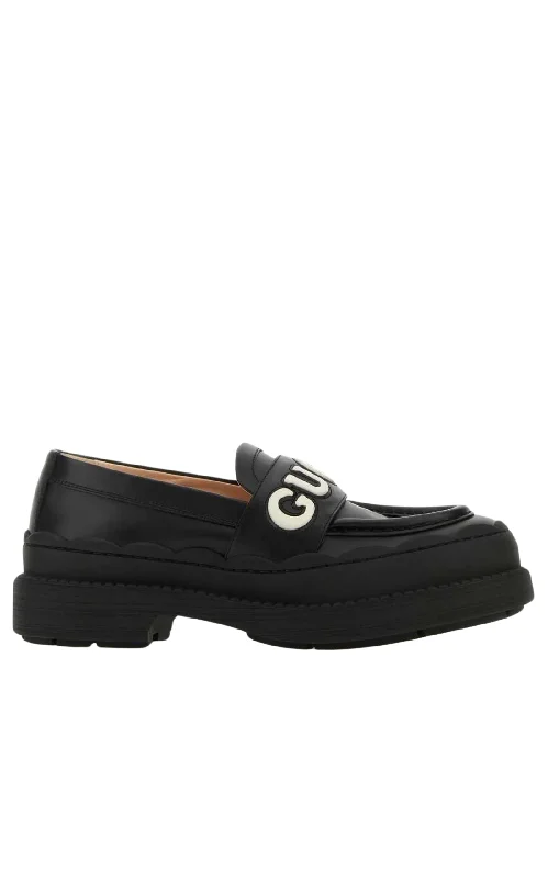 Logo Applique Leather Loafer