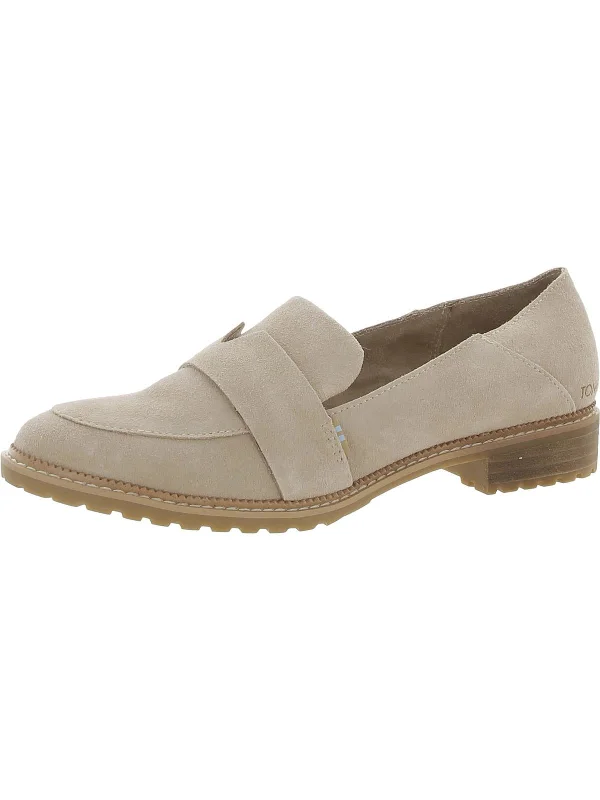 Mallory Womens Suede Flat Loafers