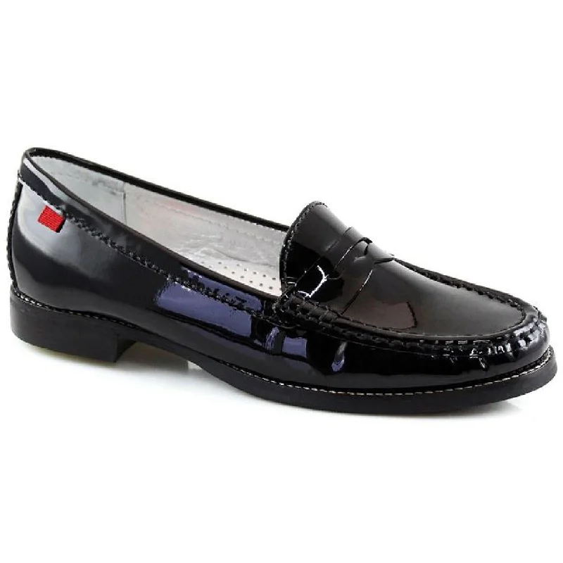 Women's Patent Leather Oxfords with a Glossy Finish in Gold for a Glamorous Night OutMarc Joseph Womens East Village Padded Insole Slip On Penny Loafers Women's Patent Leather Oxfords with a Glossy Finish in Gold for a Glamorous Night OutMarc Joseph Womens East Village Padded Insole Slip On Penny Loafers