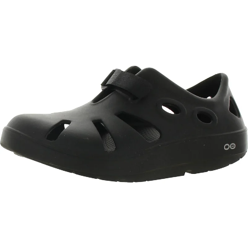 Oofos Womens Oocandoo Cut-Out Comfort Flat Shoes