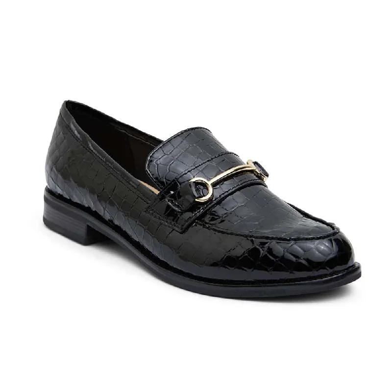 Women's Glitter - Embellished Loafers in Silver for a Sparkly Party LookParagon Loafer in Black Croc