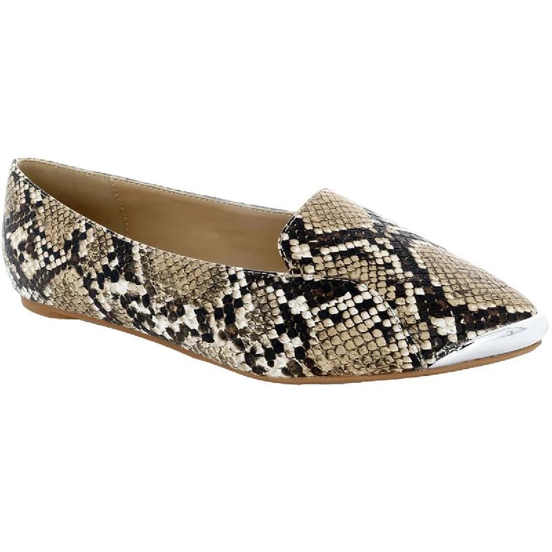 Penny Loves Kenny Womens Nik Embossed Metallic Toe Cap Loafers