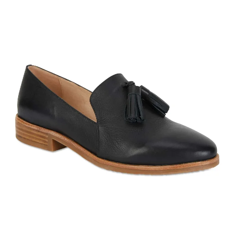 Women's Tassel - Trimmed Loafers with a Low Heel in Olive Green for a Trendy TwistSalvador Loafer in Black Leather Women's Tassel - Trimmed Loafers with a Low Heel in Olive Green for a Trendy TwistSalvador Loafer in Black Leather