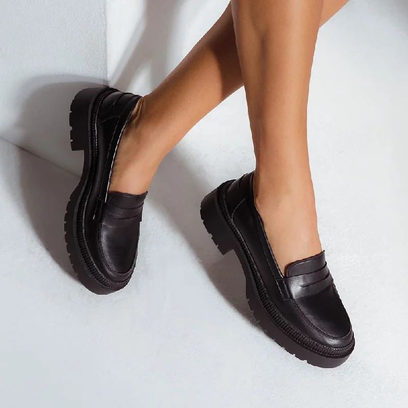 Women's Cashmere - Lined Loafers in Burgundy for Warmth in WinterSawyer Loafer in Black Smooth Women's Cashmere - Lined Loafers in Burgundy for Warmth in WinterSawyer Loafer in Black Smooth