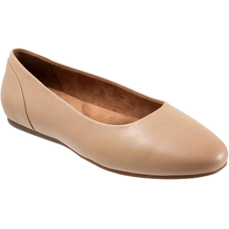 Elastic Goring Side Women's Oxfords in Teal for Easy On - and - OffSoftWalk Womens Shiraz Leather Ballet Flats