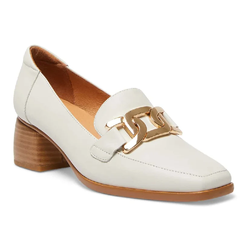 Women's Premium Leather Tassel Loafers in Dark Brown for a Classic Office LookSophia Loafer in Ivory Leather Women's Premium Leather Tassel Loafers in Dark Brown for a Classic Office LookSophia Loafer in Ivory Leather