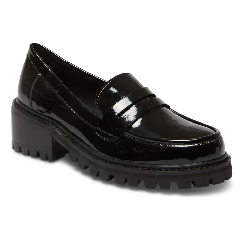 Women's Metallic Foil - Finish Loafers in Gold for a Glamorous Night OutToronto Loafer in Black Patent Women's Metallic Foil - Finish Loafers in Gold for a Glamorous Night OutToronto Loafer in Black Patent