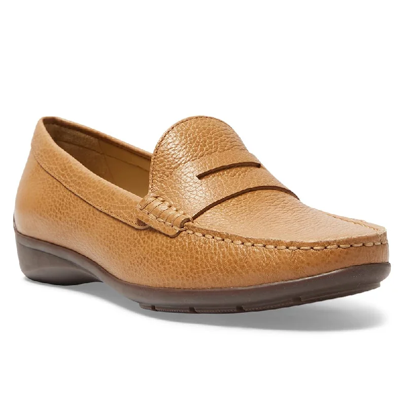 Slip - Resistant Women's Rubber - Sole Loafers in Navy for Wet ConditionsTravis Loafer in Tan Leather Slip - Resistant Women's Rubber - Sole Loafers in Navy for Wet ConditionsTravis Loafer in Tan Leather