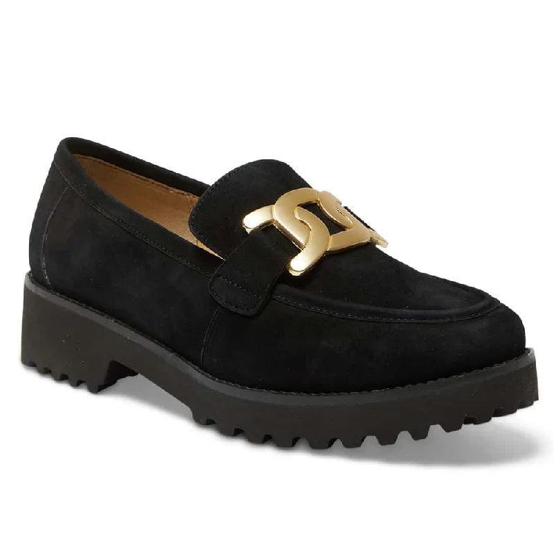 Women's Bow - Embellished Loafers in Red for a Feminine TouchValley Loafer in Black Suede
