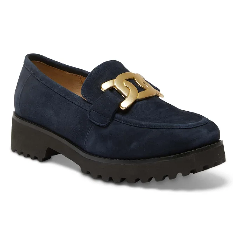 Shock - Absorbing Women's Loafers in Gray for Active LifestylesValley Loafer in Navy Suede