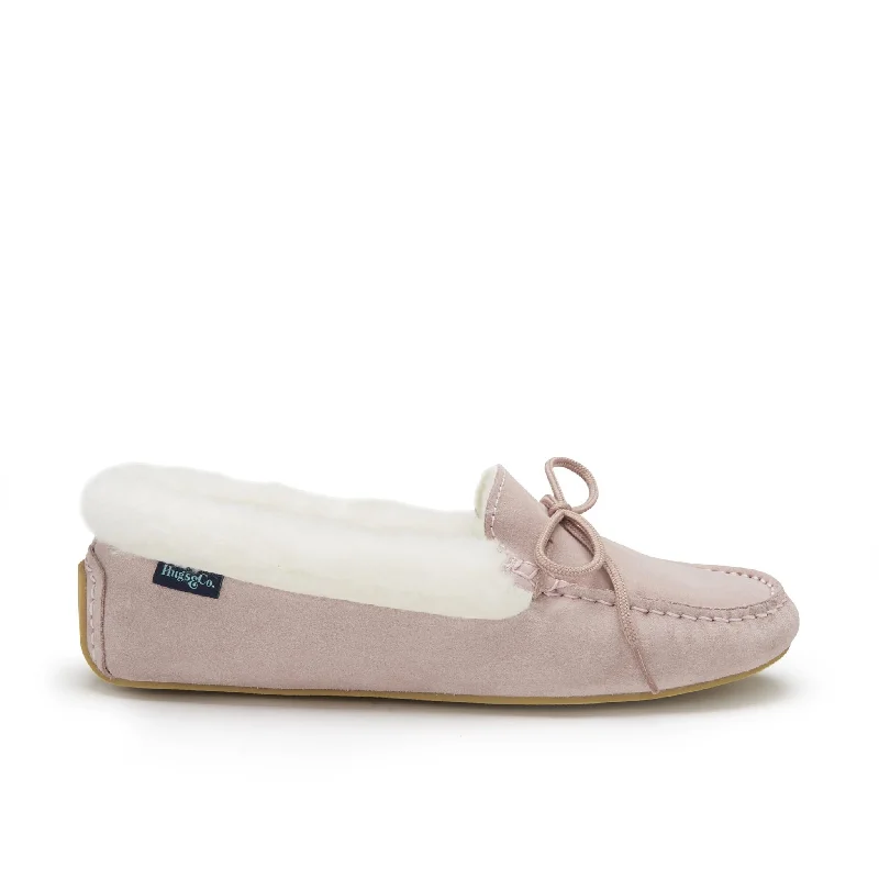 Plus Size Women's Wide - Fit Penny Loafers in Black for All - Day ComfortWomen's slippers, sheepskin, ice pink suede