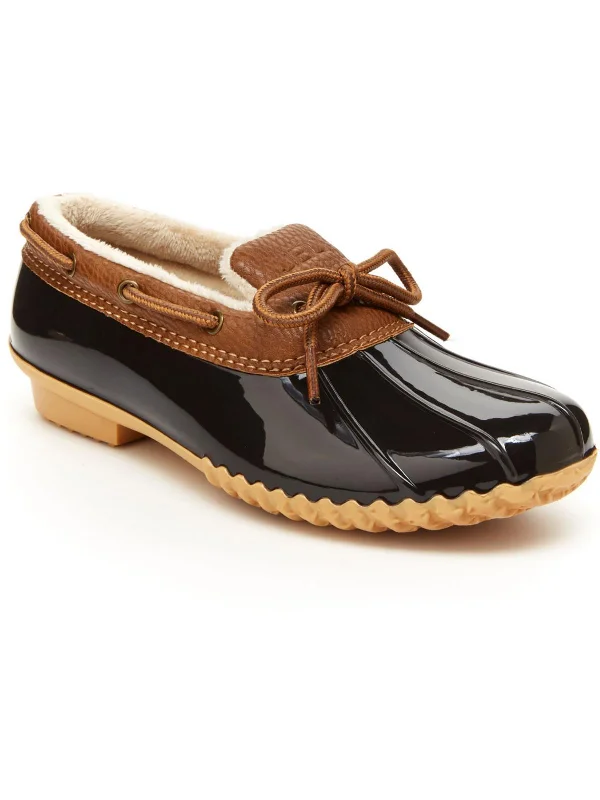 Woodbury Womens Faux Leather Duck Toe Loafers