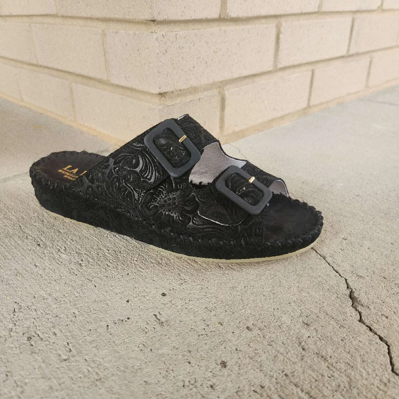 Women's Thong Sandals with a Beaded Design in Multicolor for a Beachy Aesthetic Women's Thong Sandals with a Beaded Design in Multicolor for a Beachy Aesthetic Women's Flat Slide Sandals with a Memory Foam Insole in White for All - Day ComfortEric Michael - Jen Tooled Nubuck