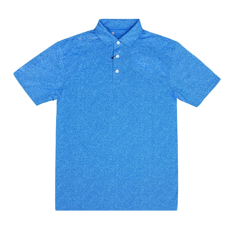 Oxford Woodall Tonal Shadow Stripe Jersey Golf Polo