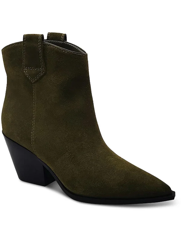 women's booties for wide calvesKara Womens Suede Pointed Toe Ankle Boots
