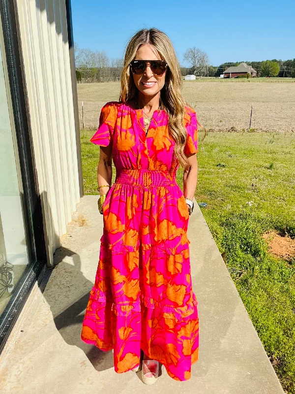 Maxi dresses with tassel accents for a fun and lively touchAFTERNOON TEA DRESS