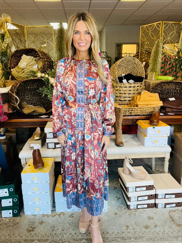 Denim maxi dresses with frayed hems for a casual lookAUTUMN SPICE DRESS