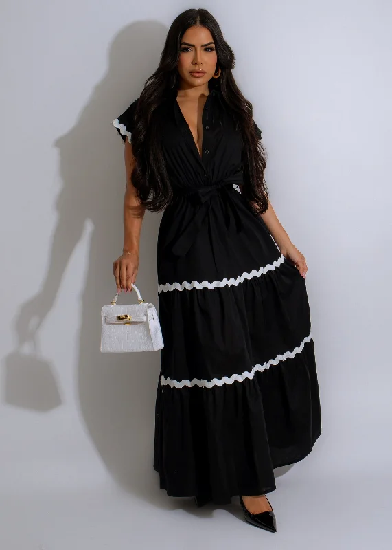 Maxi dresses with cold - shoulder cutouts for a trendy lookEnjoyable Maxi Dress Black Maxi dresses with cold - shoulder cutouts for a trendy lookEnjoyable Maxi Dress Black