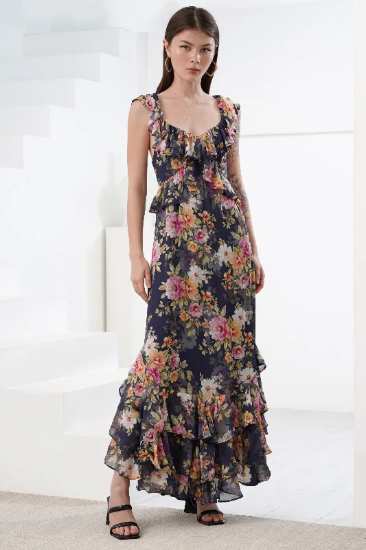 Maxi dresses with a ruffled neckline for a charming lookMARZENA MAXI DRESS