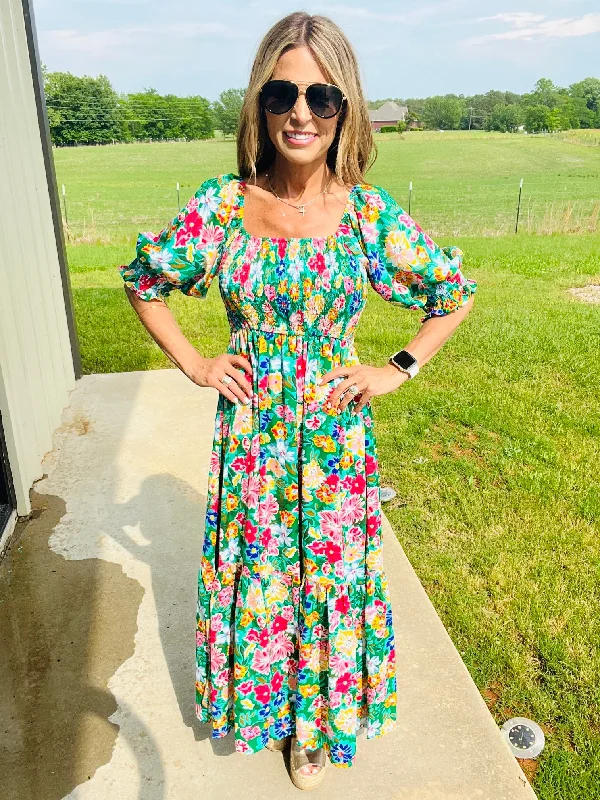 Ruffled maxi dresses with a tiered skirt for added volumePART OF YOUR WORLD DRESS