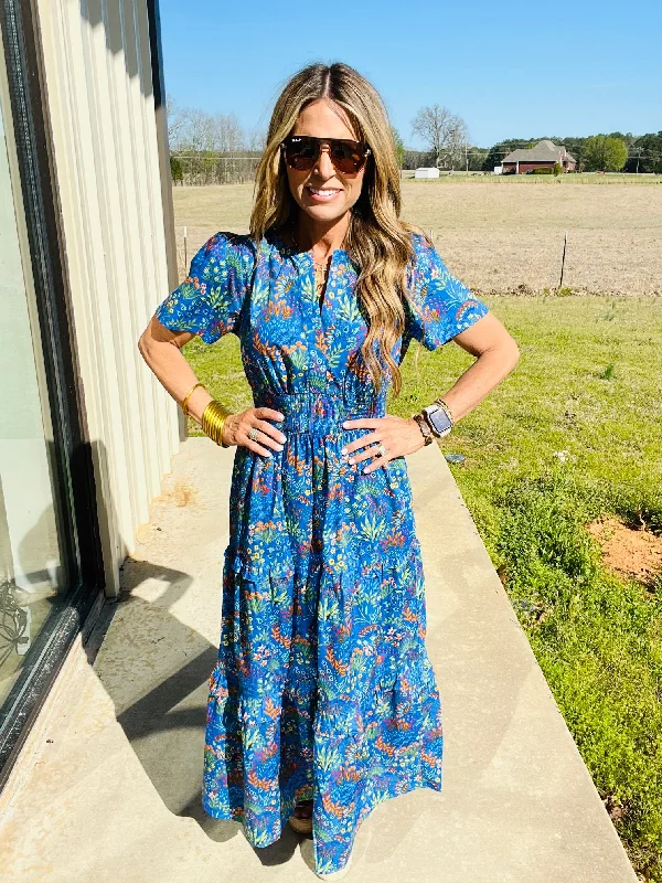 Maxi dresses with side slits for a touch of allureRUYA PALMER POPLIN DRESS