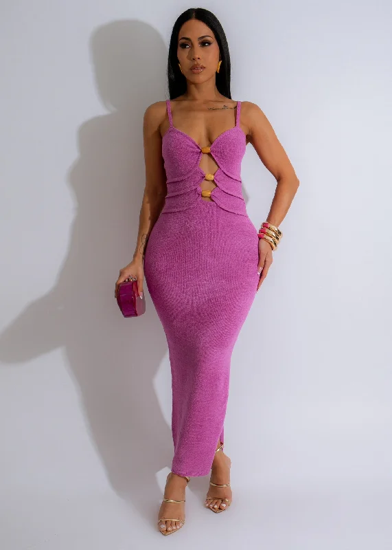 Maxi dresses with a V - neckline for a flattering and elongating shapeI See You Knit Maxi Dress Purple Maxi dresses with a V - neckline for a flattering and elongating shapeI See You Knit Maxi Dress Purple