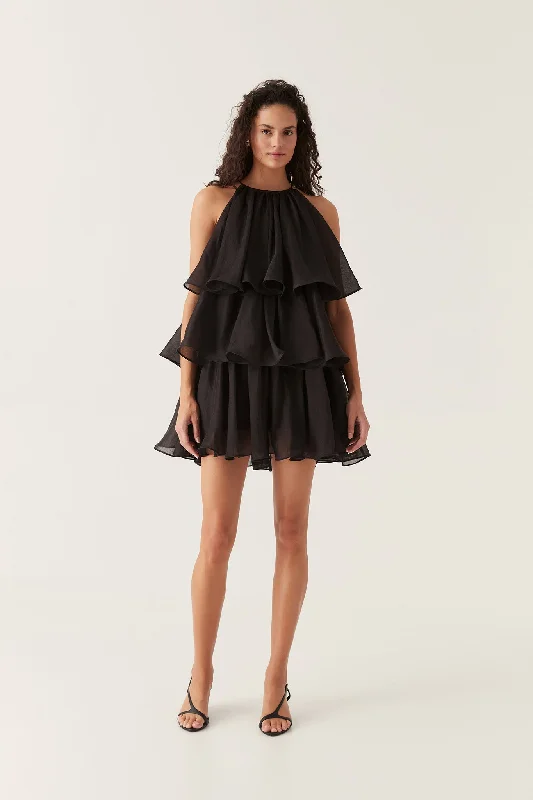 Mini dresses with cold - shoulder designsClaudia Tiered Mini Dress