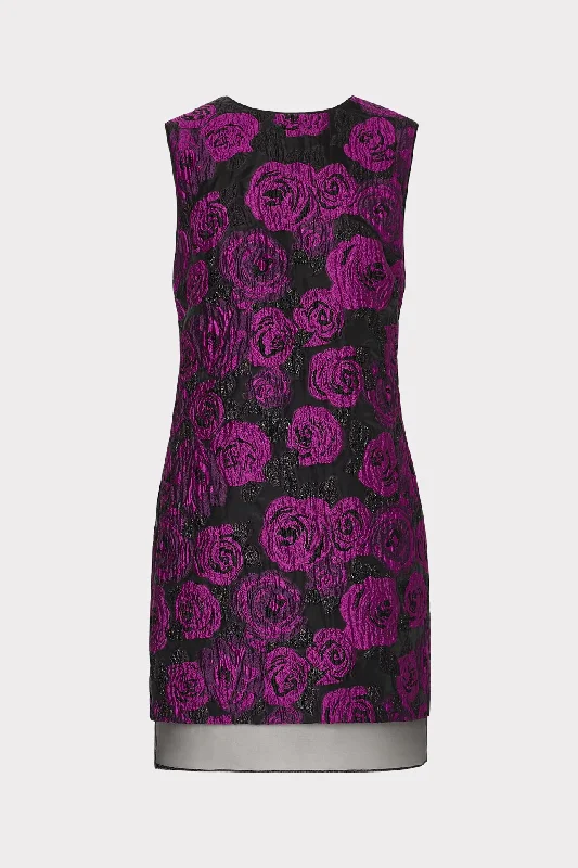 Mini dresses with mesh panels for a sexy and trendy lookIlectra Rose Jacquard Shift Mini Dress Mini dresses with mesh panels for a sexy and trendy lookIlectra Rose Jacquard Shift Mini Dress