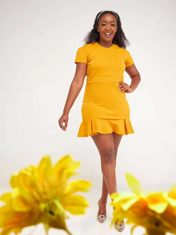 Mini dresses with halter necks for a stylish choiceJem Africa Kamene Mini Dress - Mustard Mini dresses with halter necks for a stylish choiceJem Africa Kamene Mini Dress - Mustard