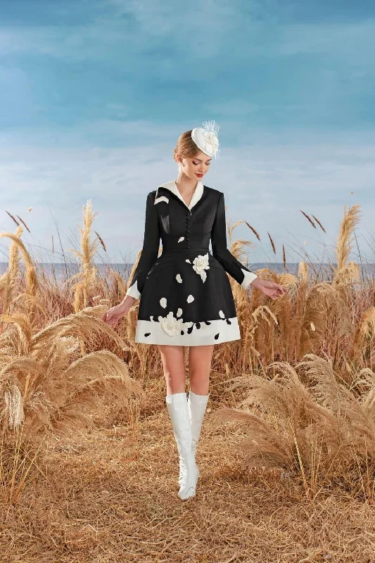 Ruffled mini dresses for a romantic touchLela A-line Long Sleeved Silk Mini Dress