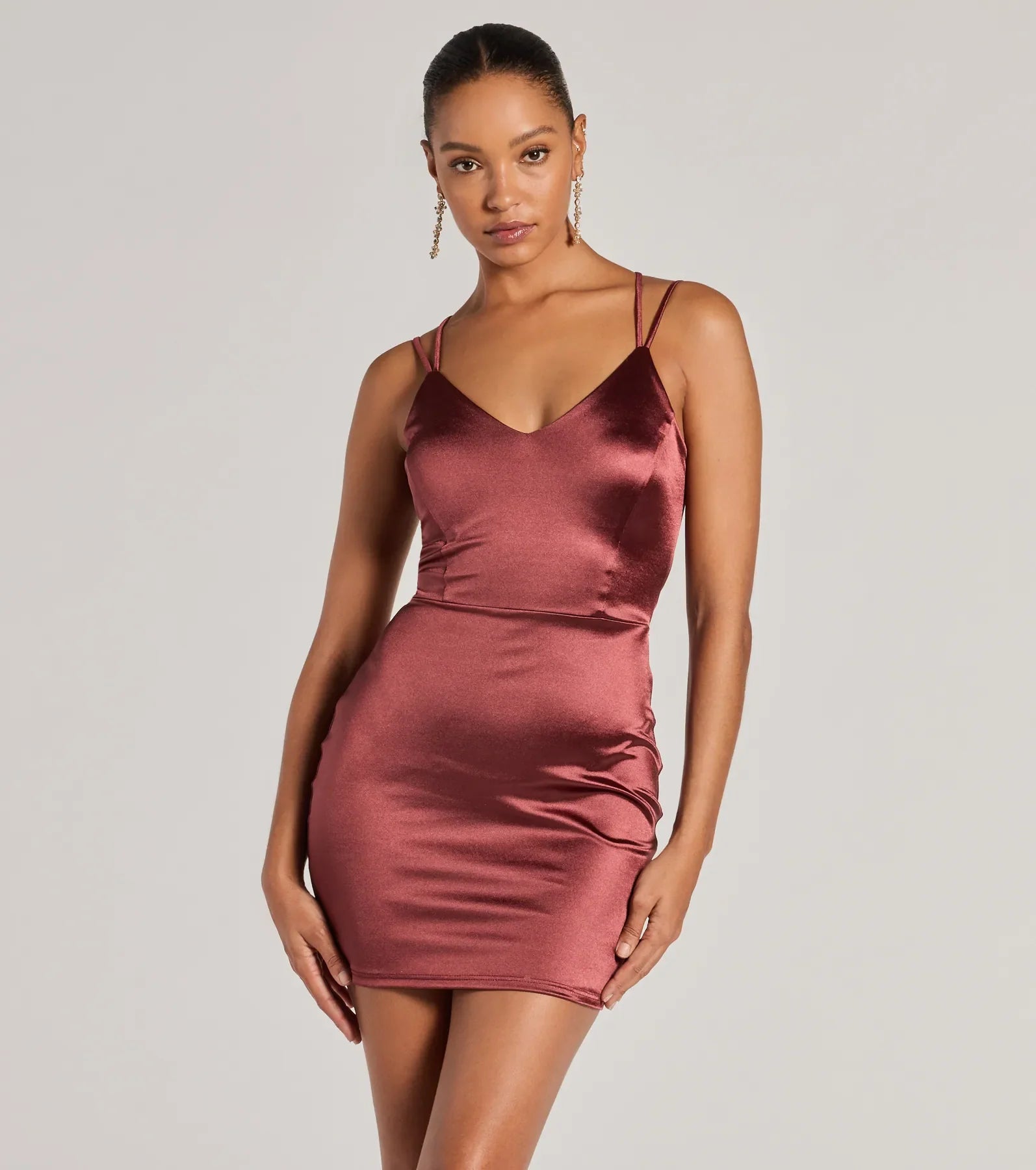 Mini dresses with halter necks for a stylish choiceSimply A Stunner Lace-Up Bodycon Satin Mini Dress Mini dresses with halter necks for a stylish choiceSimply A Stunner Lace-Up Bodycon Satin Mini Dress
