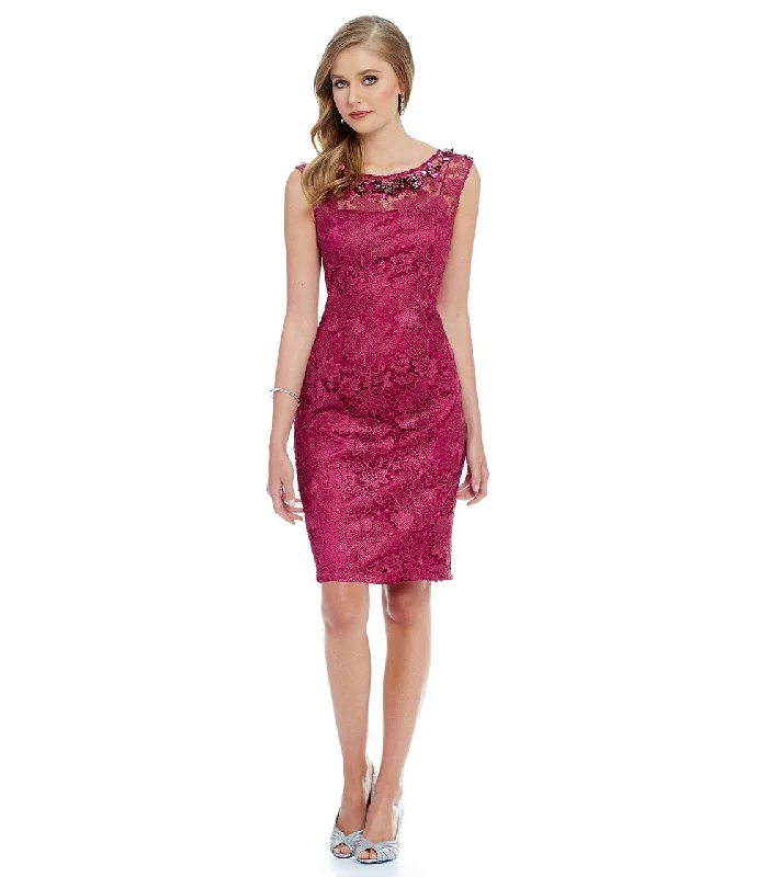 Animal - print cocktail dresses with a V - neck for a fierce lookAdrianna Papell - Bateau Neckline Lace Cocktail Dress 81925540 Animal - print cocktail dresses with a V - neck for a fierce lookAdrianna Papell - Bateau Neckline Lace Cocktail Dress 81925540