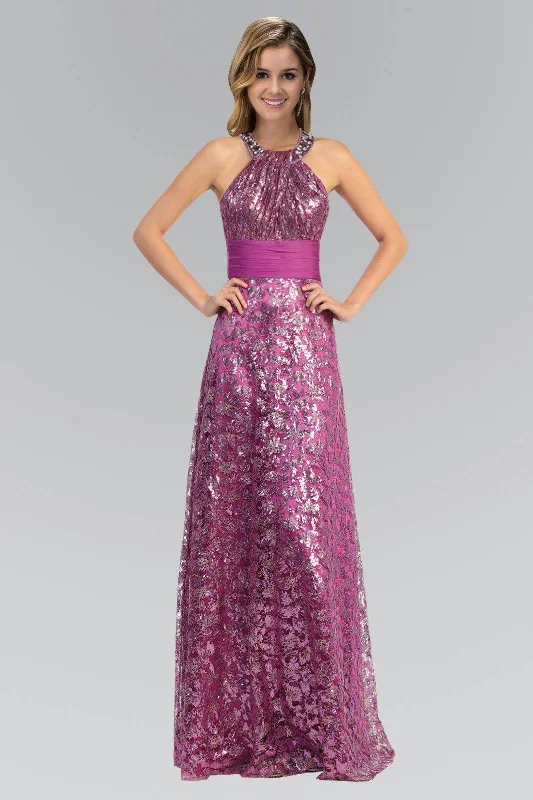 Bodycon dress with a peplum hem​Long Lace Prom Dress Evening Gown