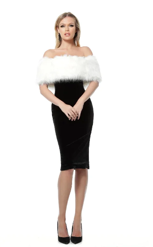 Cocktail dresses with a keyhole back and a midi - lengthJovani 63883BG Dress