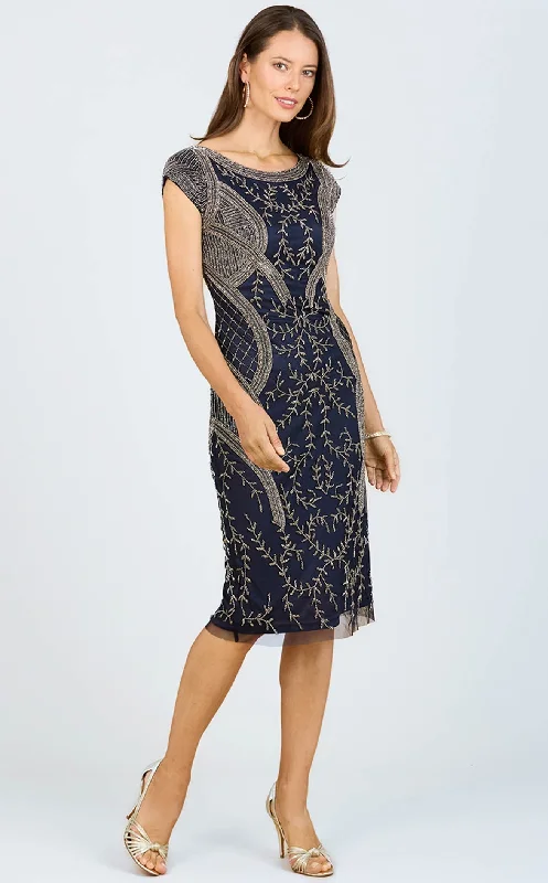 Satin - lined cocktail dresses with a lace outer layerLara 29174 Dress