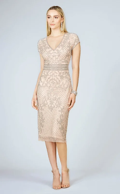 Cocktail dresses with a gathered skirt and a button - down frontLara 29225 Dress