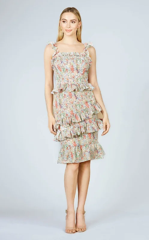 Sheer cocktail dresses with a lining and a short hemLara 29272 Dress
