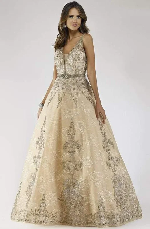 Bodycon dress with a bow accent​Lara Dresses Sleeveless Long Prom Dress 29682