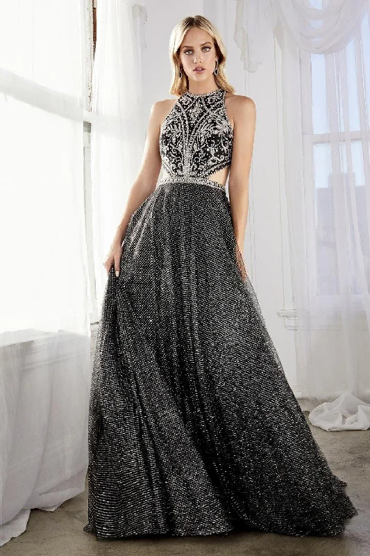 Wedding guest dresses with keyhole backs and flowing fabricsCinderella Divine CW571 Long Sparkling Prom Dress Wedding guest dresses with keyhole backs and flowing fabricsCinderella Divine CW571 Long Sparkling Prom Dress